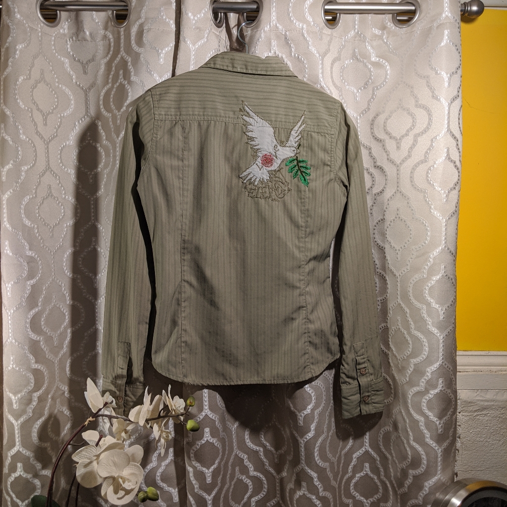 Element Embroidered Button Down